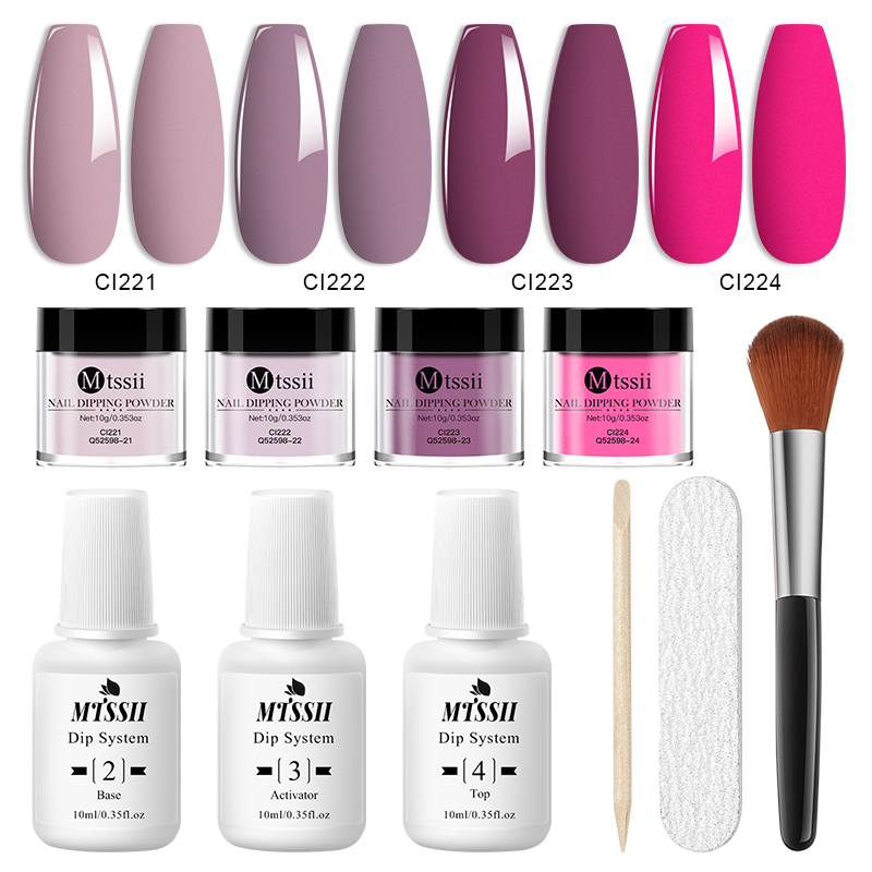 Nail Glitter Chrome - Набор из 10 шт. пудры для
