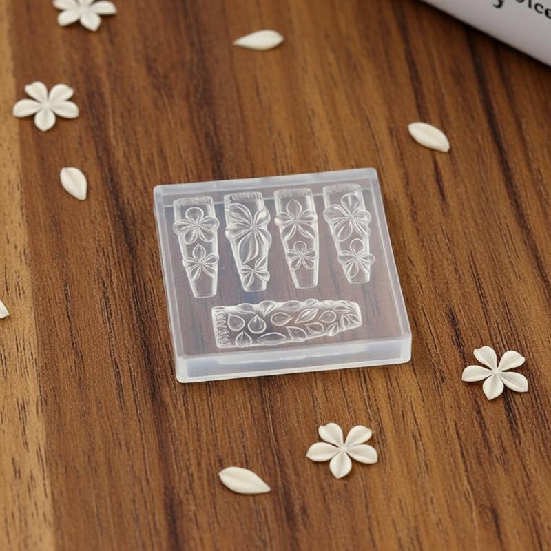 Nail Stamping Plate - Многоразовая силиконовая форма для дизайна ногтей: