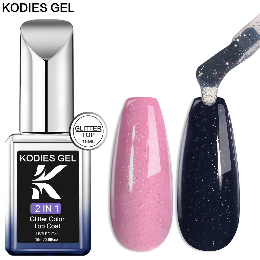 Nail Glitter Chrome - KODIES GEL Starlight Top Coat Гель-лак
