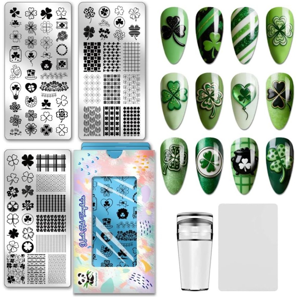 Nail Stamping Plate - 3 шт. трафаретов для нейл-арта с