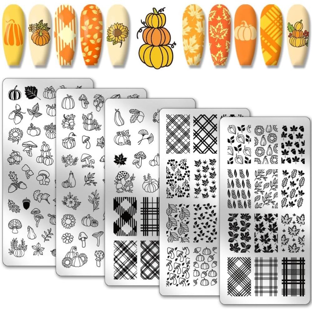 Nail Stamping Plate - Набор из 5 трафаретов для ногтей