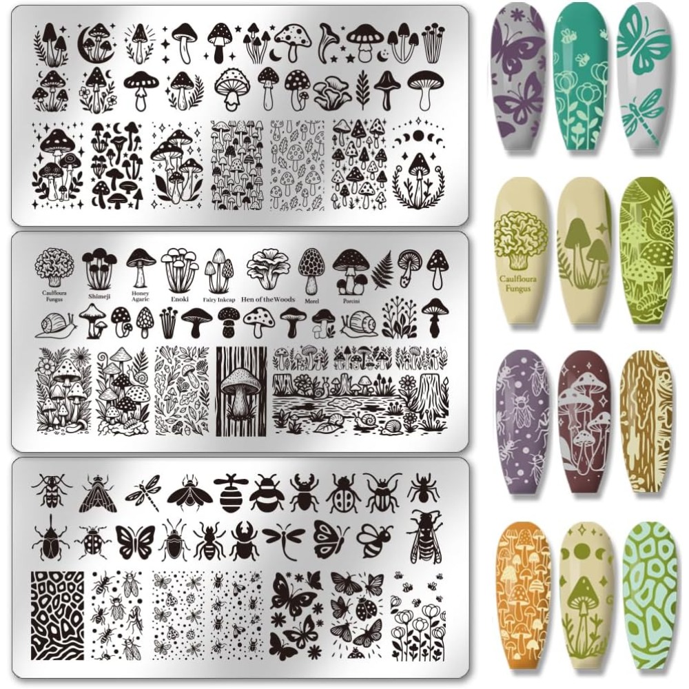 Nail Stamping Plate - Набор шаблонов для дизайна ногтей из