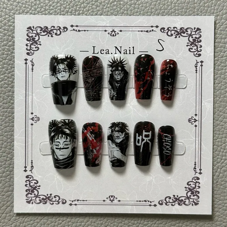 Nail Art Motif - Gojo Satoru маникюр кошачий глаз принт