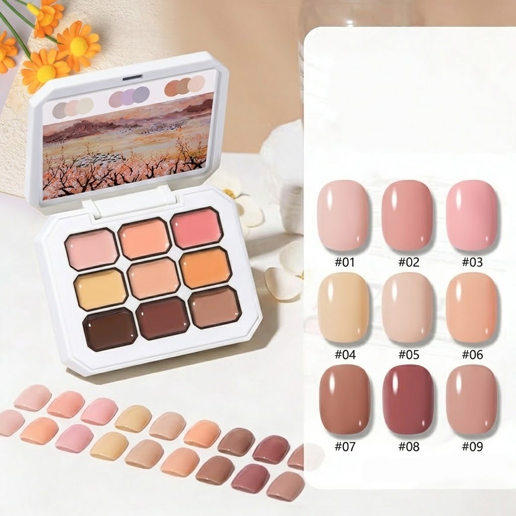 Nail Art Halal - 1 шт. 9-цветный гель для рисования