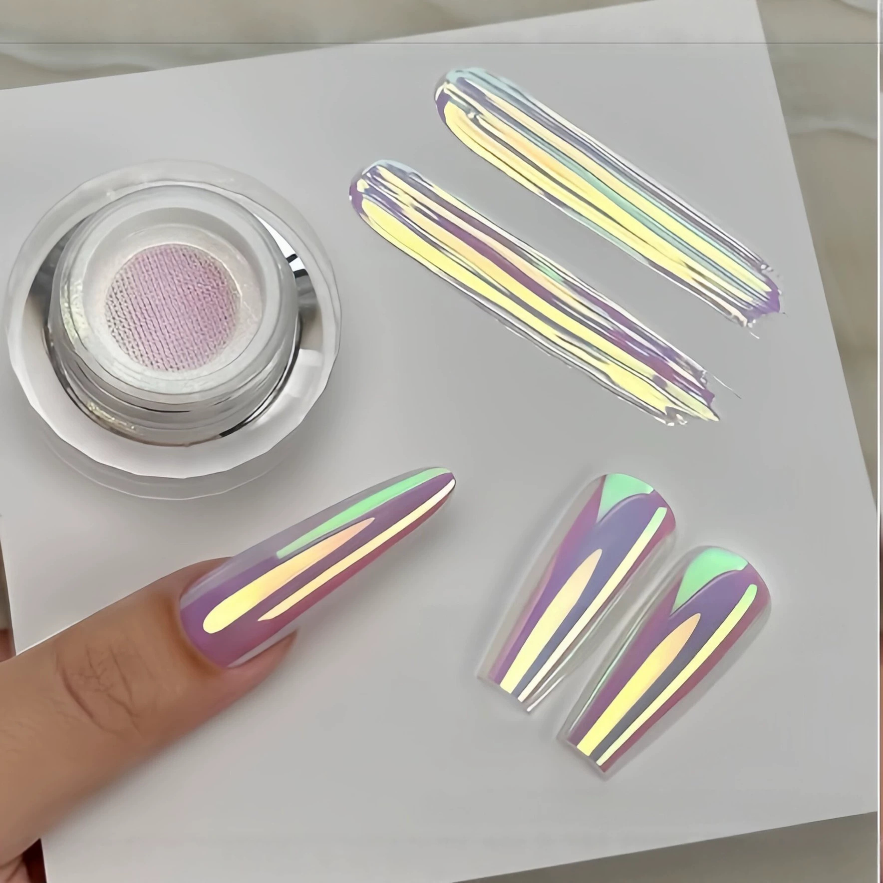 7Colors Хромовая неоновая пудр – обзор и цена Nail Glitter Chrome