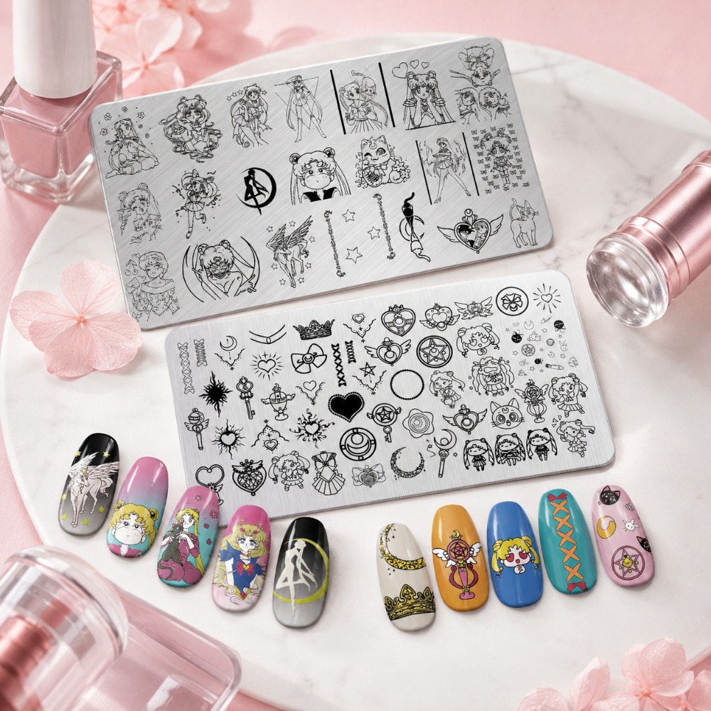 Пластина для стемпинга с аниме – обзор и цена Nail Art Maroon