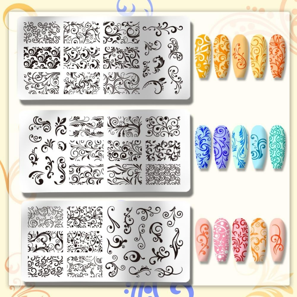 3 шт., шаблоны для дизайна ног – обзор и цена Nail Stamping Plate