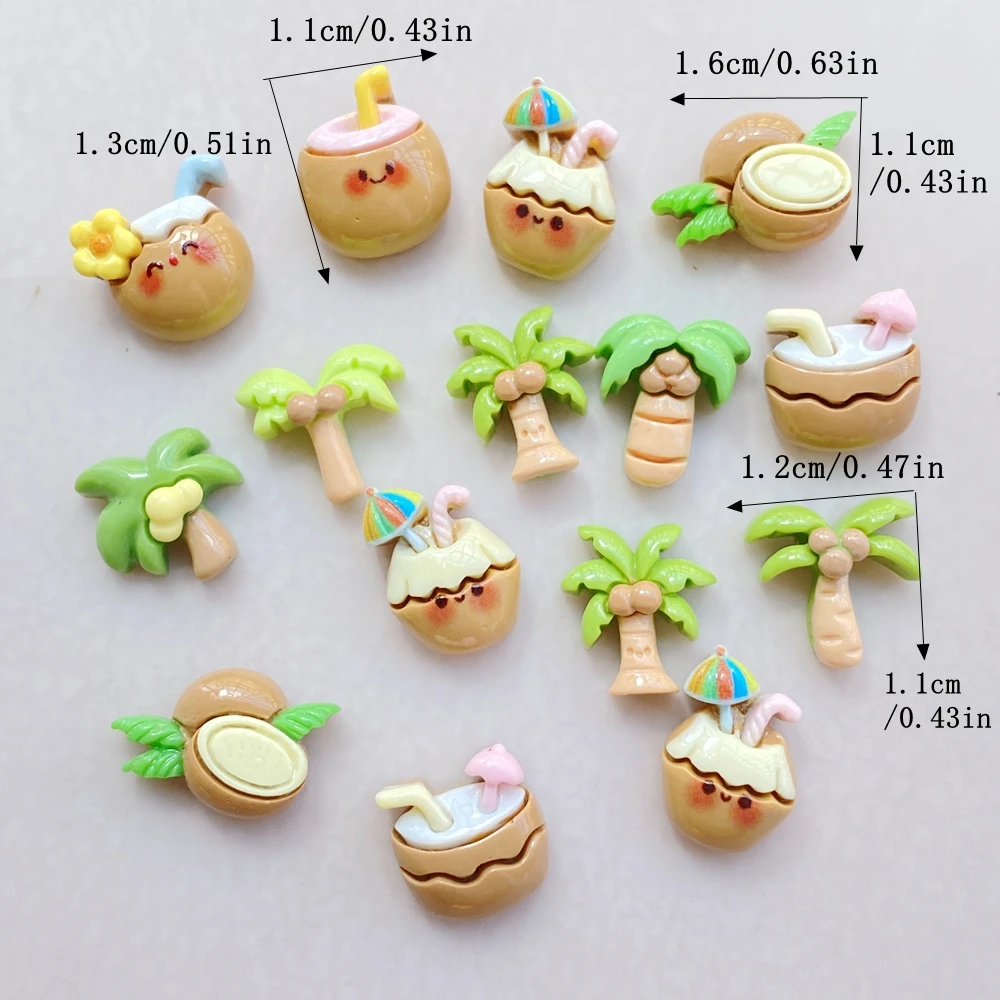 20 шт., милый мультяшный кокос – обзор и цена Nail Art Motif