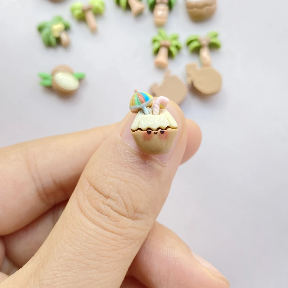 20 шт., милый мультяшный кокос – обзор и цена Nail Art Motif