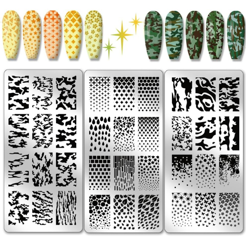 3 шт., трафареты для штамповки – обзор и цена Nail Stamping Plate