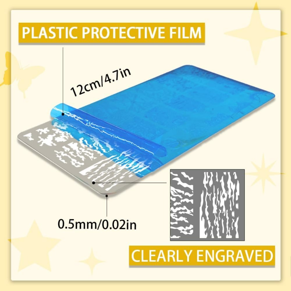 3 шт., трафареты для штамповки – обзор и цена Nail Stamping Plate