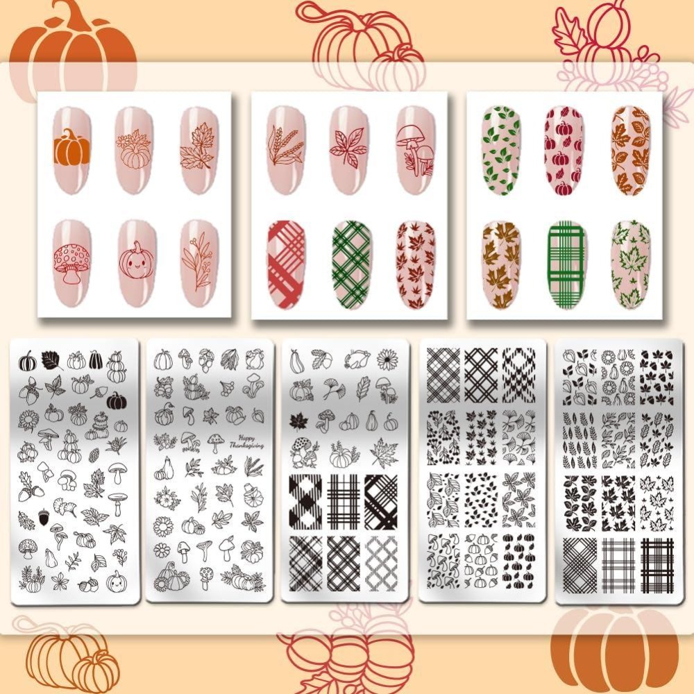 Набор из 5 трафаретов для ногт – обзор и цена Nail Stamping Plate
