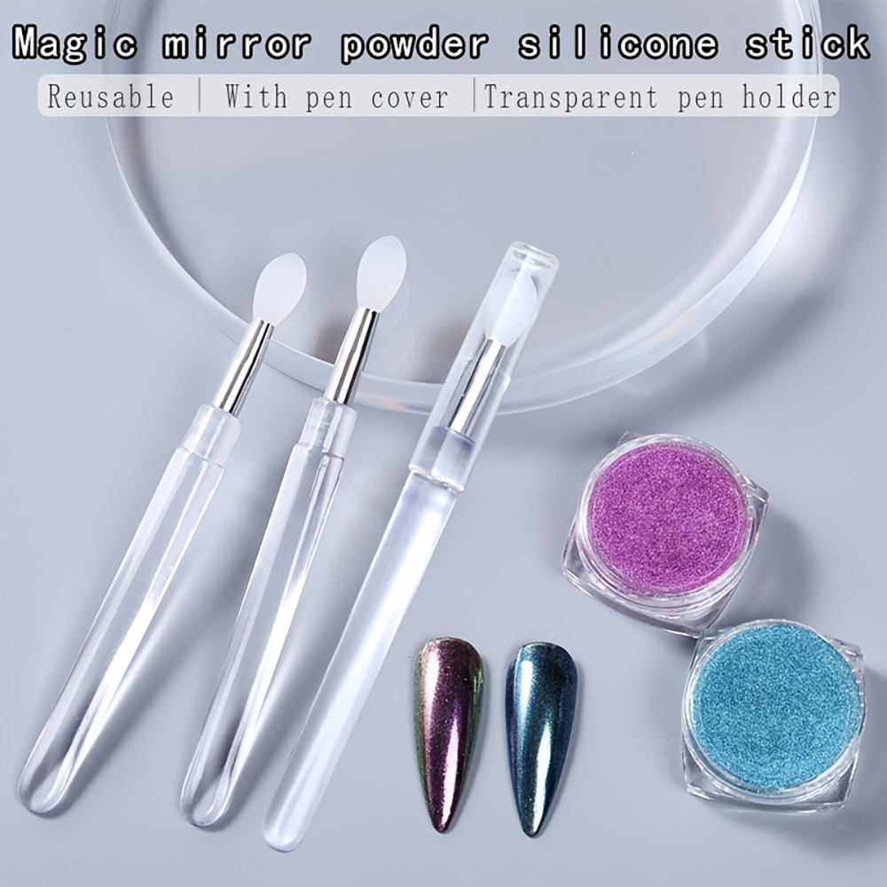 Многоразовый силиконовый аппли – обзор и цена Nail Glitter Chrome