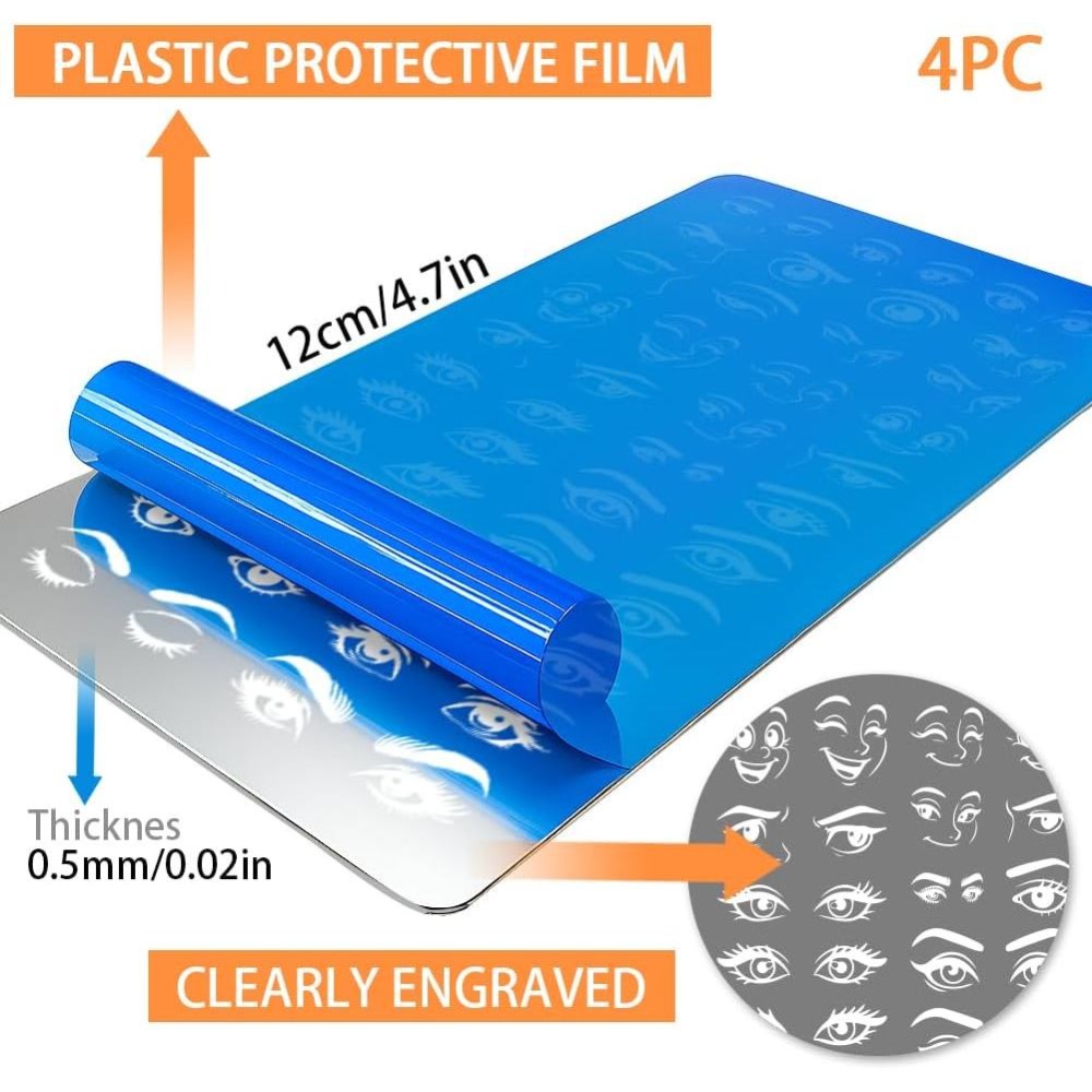 4 шт. трафареты для дизайна но – обзор и цена Nail Stamping Plate
