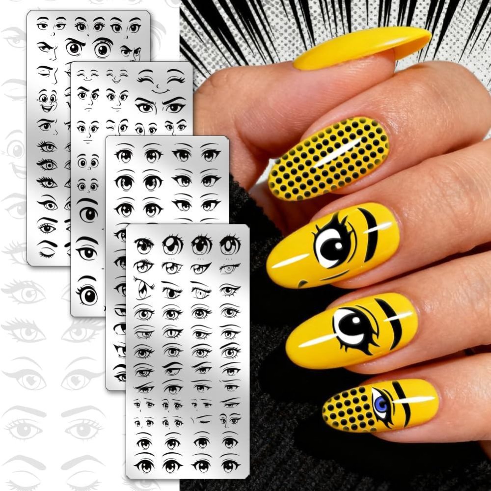4 шт. трафареты для дизайна но – обзор и цена Nail Stamping Plate