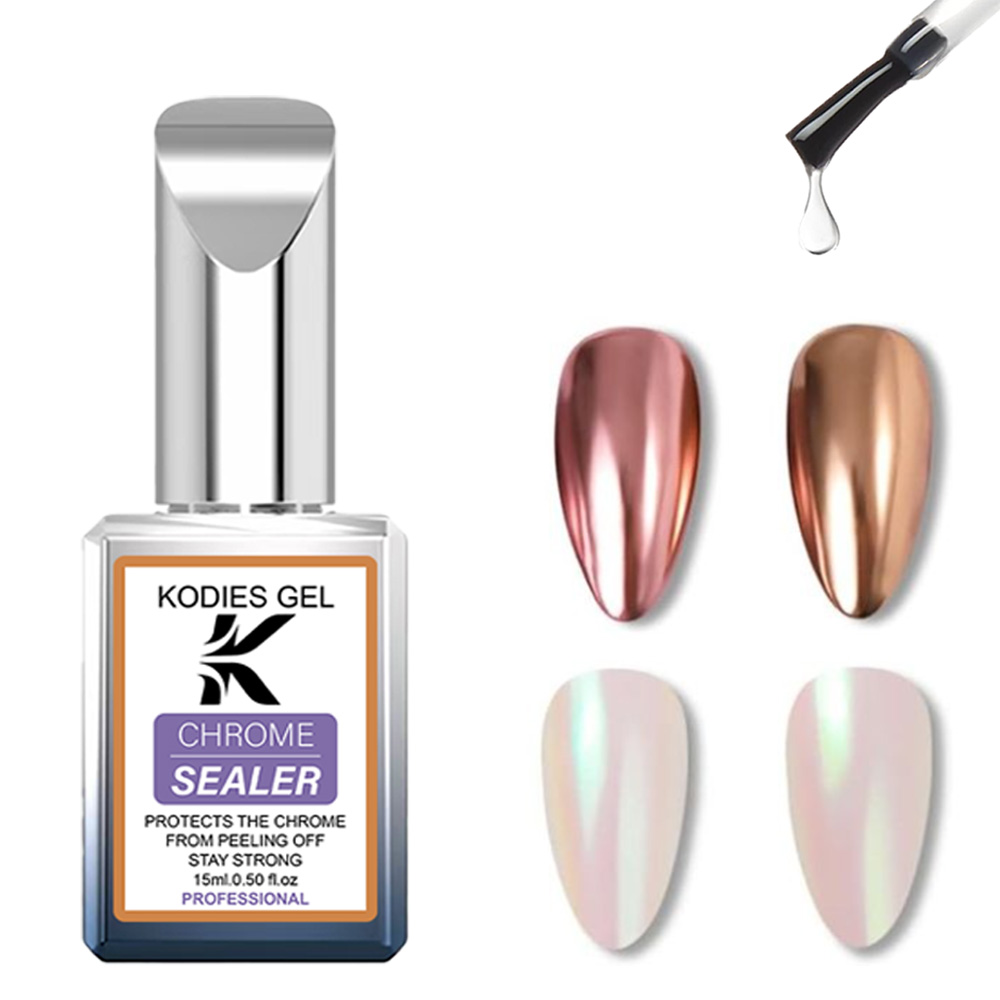 Гель-лак KODIES GEL Chrome Top – обзор и цена Nail Glitter Chrome