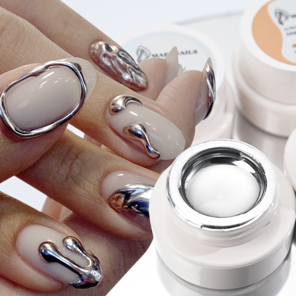 5 мл серебристо-золотой металл – обзор и цена Nail Glitter Chrome