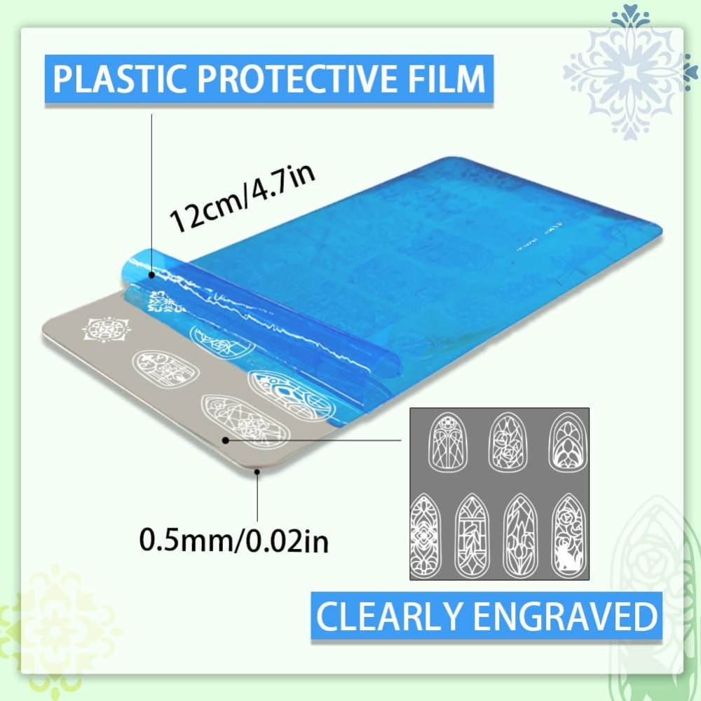 Набор из 3 стеклянных трафарет – обзор и цена Nail Stamping Plate