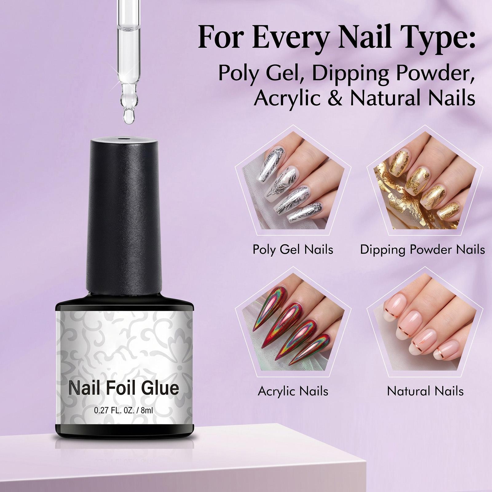Клей для фольги для ногтей 8 м – обзор и цена Nail Foil Transfer