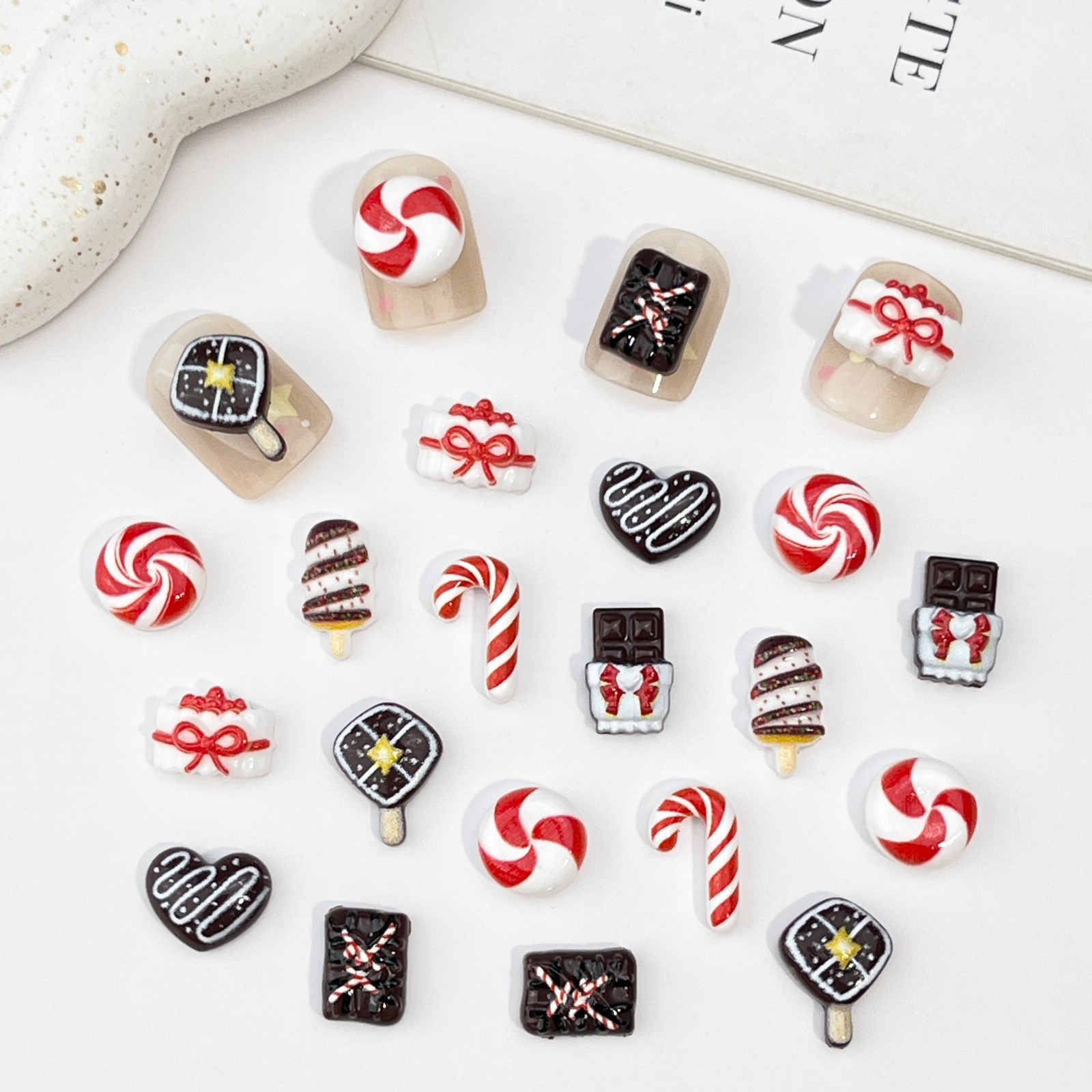 50 шт. миниатюрных фигурок из  – обзор и цена Nail Art Motif