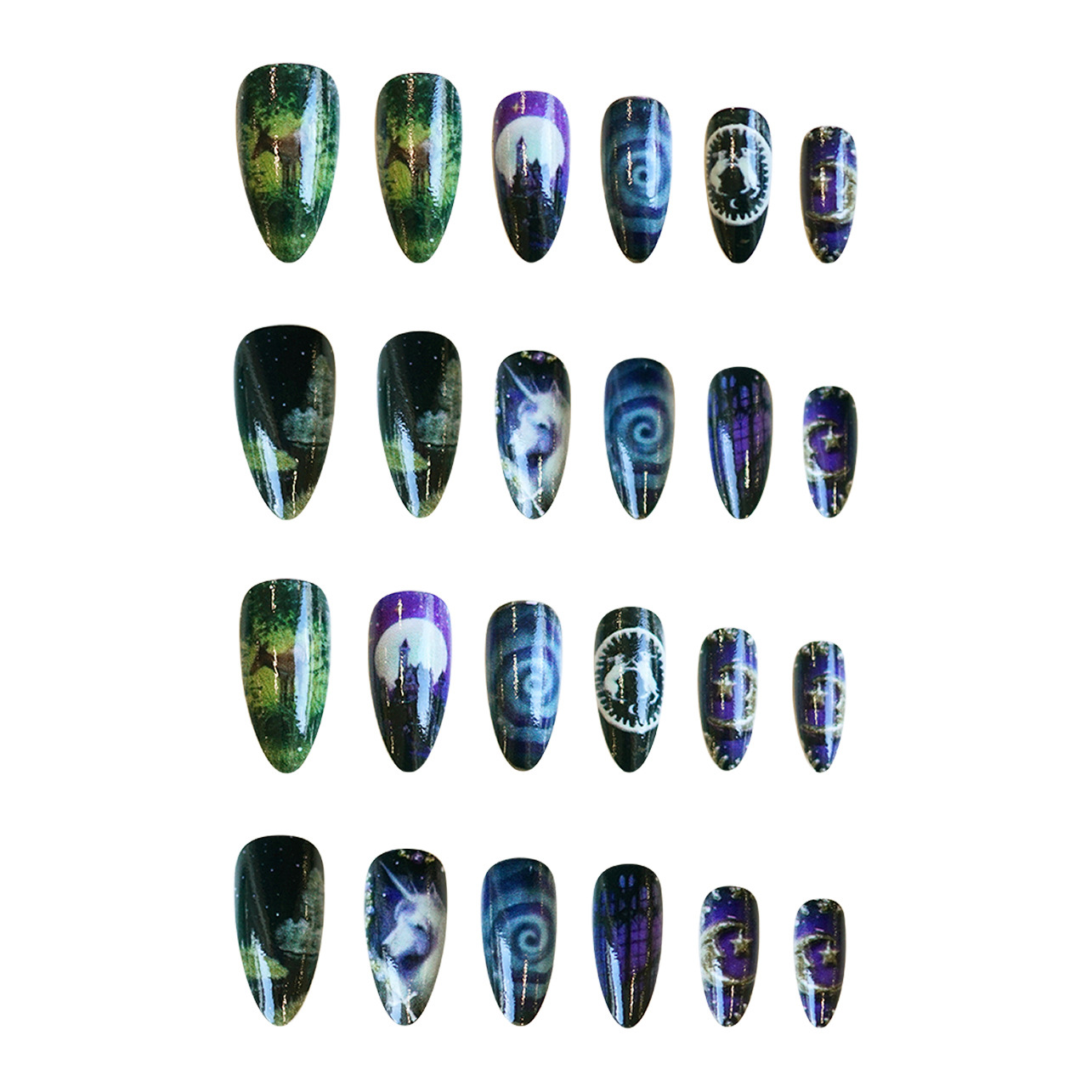 24 шт., накладные ногти в стил – обзор и цена Nail Art Maroon